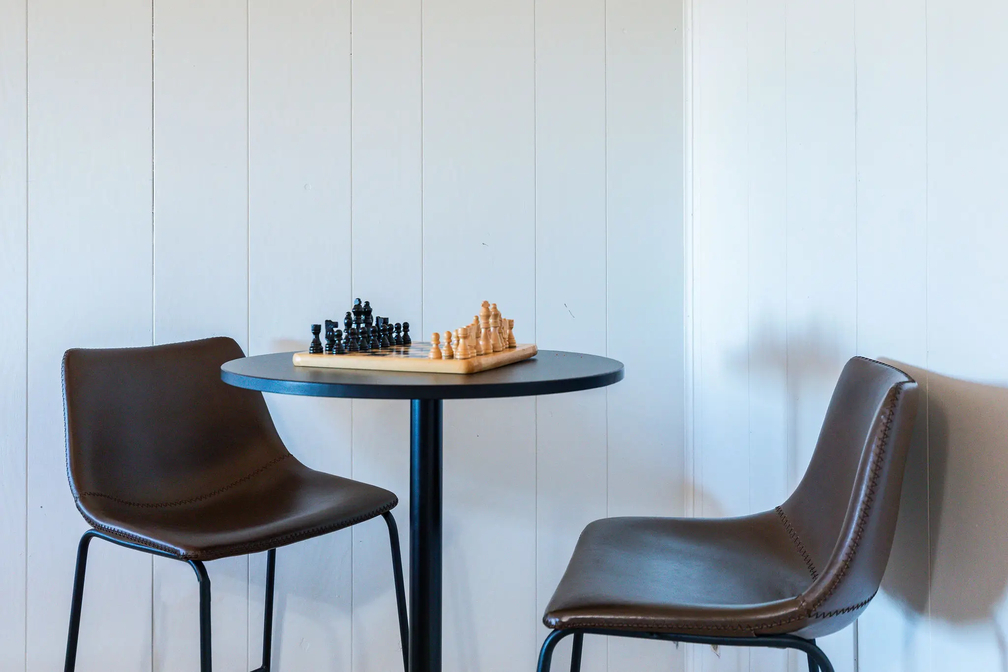 Chess table in the game room